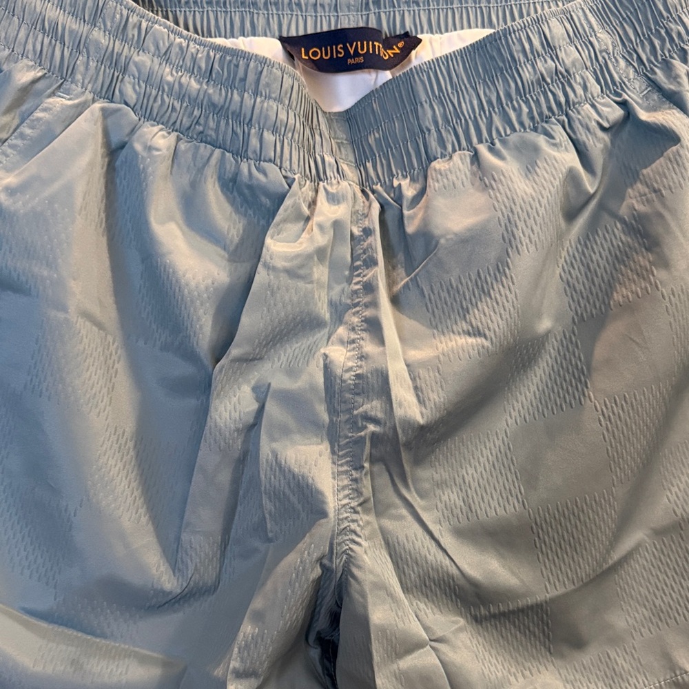 Louis Vuitton Blue Checkered Swim Suit
